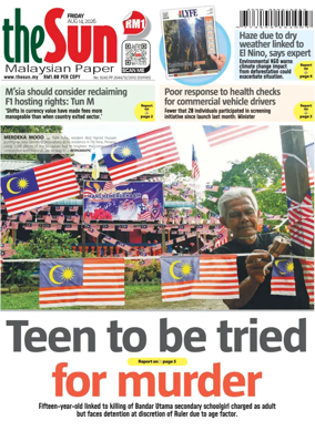 Cover of The Sun (Malaysia)