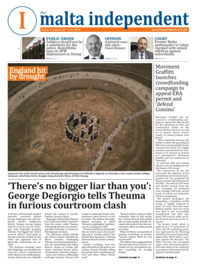 Cover of Malta Independent