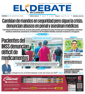 Cover of El Debate de Culiacan