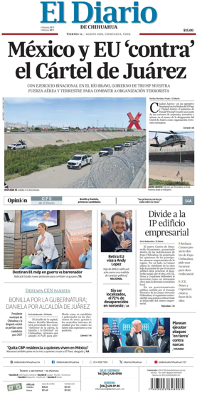 Cover of El Diario de Chihuahua