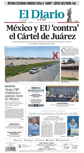 Cover of El Diario de Juarez