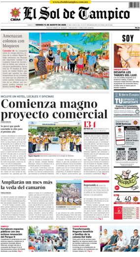 Cover of El Sol de Tampico