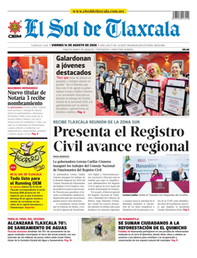Cover of El Sol de Tlaxcala