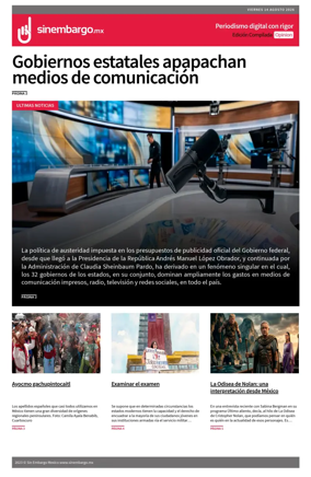 Cover of Sin Embargo Opinion