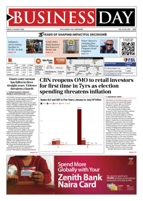 Cover of Business Day (Nigeria)