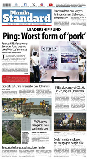 Cover of Manila Standard