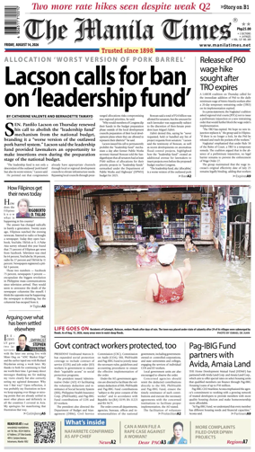 Cover of The Manila Times