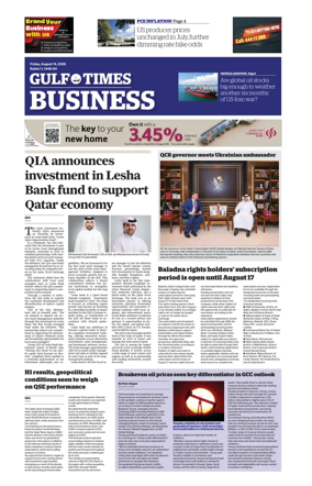 Cover of Gulf Times Business