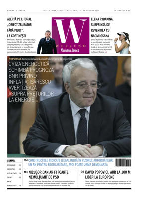 Cover of Romania Libera - Friday Edition