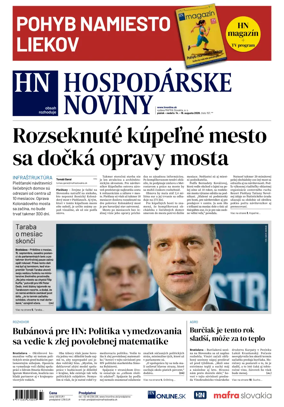 Cover of Hospodarske noviny