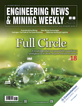 Cover of Engineering News and Mining Weekly