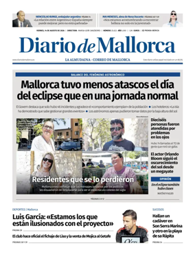 Cover of Diario de Mallorca
