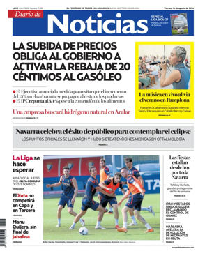 Cover of Diario de Noticias (Spain)