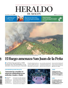 Cover of Heraldo de Aragon