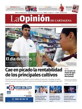Cover of La Opinion de Murcia (Cartagena)