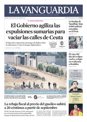 Cover of La Vanguardia
