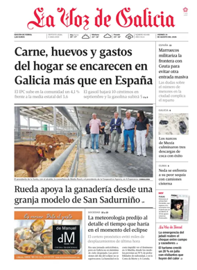 Cover of La Voz de Galicia (Ferrol)