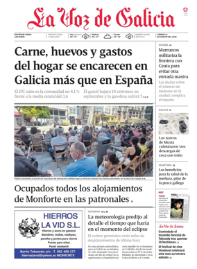 Cover of La Voz de Galicia (Monforte)