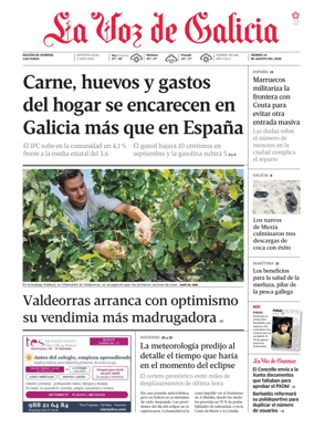 Cover of La Voz de Galicia (Ourense)