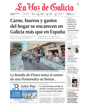 Cover of La Voz de Galicia (Pontevedra)