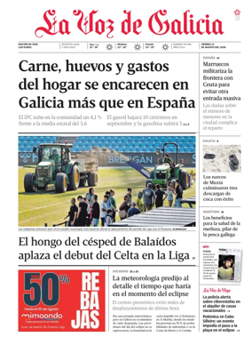 Cover of La Voz de Galicia (Vigo)