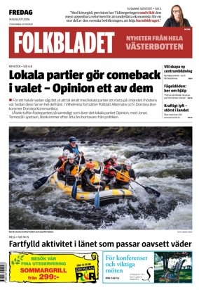 Cover of Folkbladet Vasterbotten