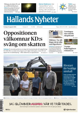 Cover of Hallands Nyheter