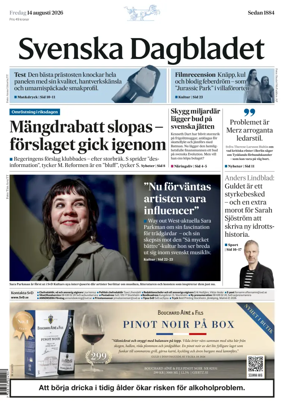 Cover of Svenska Dagbladet