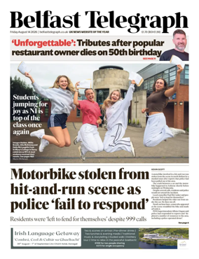 Cover of Belfast Telegraph