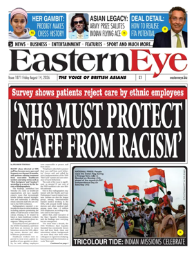Cover of Eastern Eye (UK)