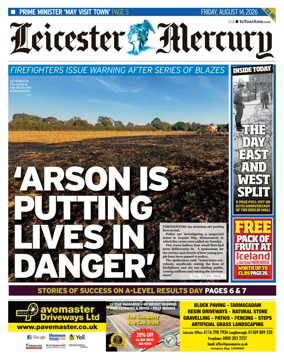 Cover of Leicester Mercury