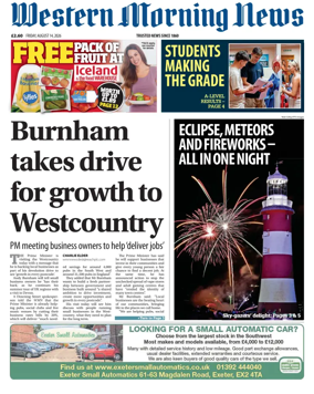 Cover of Western Morning News