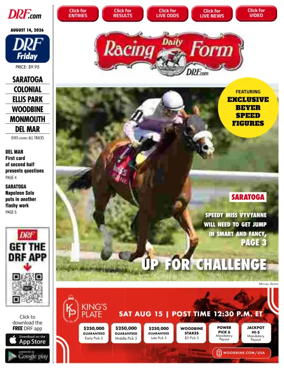 Cover of Daily Racing Form National Digital Edition