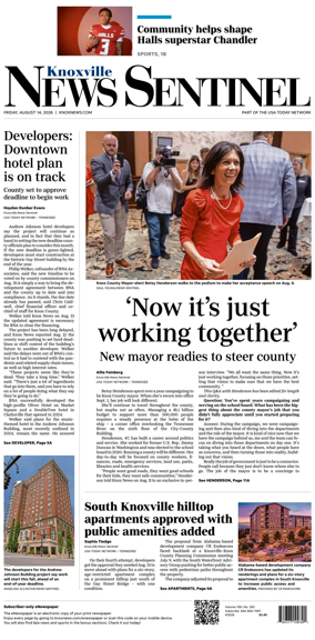 Cover of Knoxville News Sentinel
