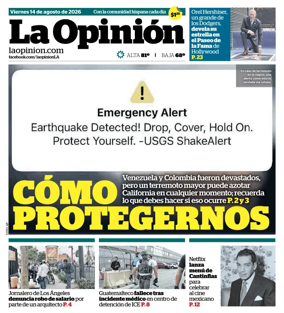 Cover of La Opinion