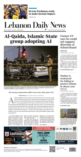 Cover of Lebanon Daily News