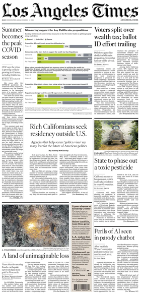 Cover of Los Angeles Times