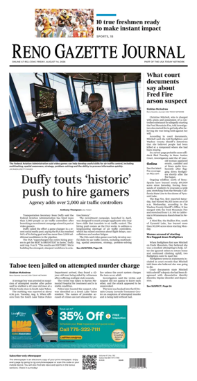 Cover of Reno Gazette Journal