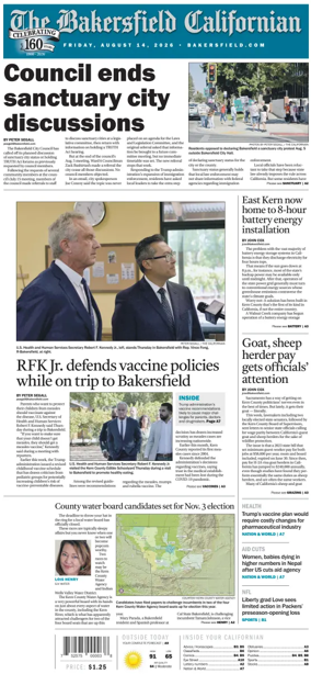 Cover of The Bakersfield Californian