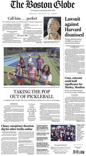 Cover of The Boston Globe