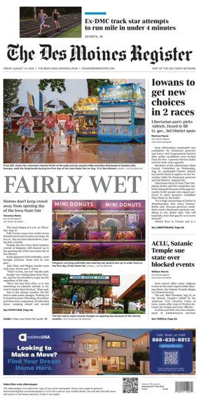 Cover of The Des Moines Register
