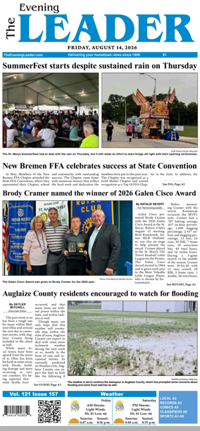 Cover of The Evening Leader