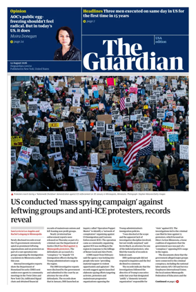 Cover of The Guardian (USA)