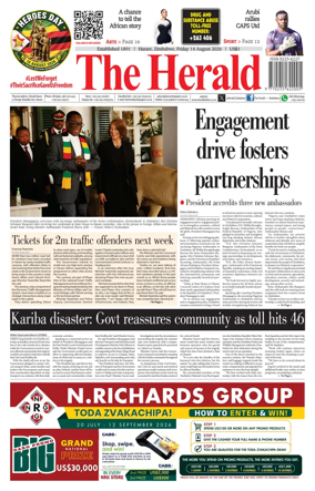 Cover of The Herald (Zimbabwe)