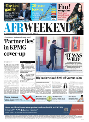 Cover of The Australian Financial Review