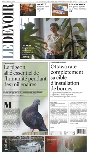 Cover of Le Devoir