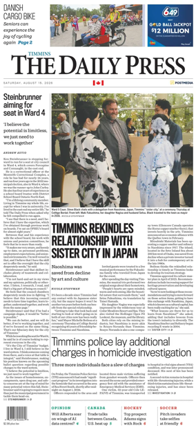 Cover of The Daily Press (Timmins)