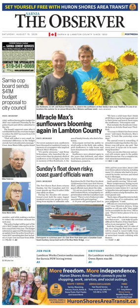 Cover of The Observer (Sarnia)