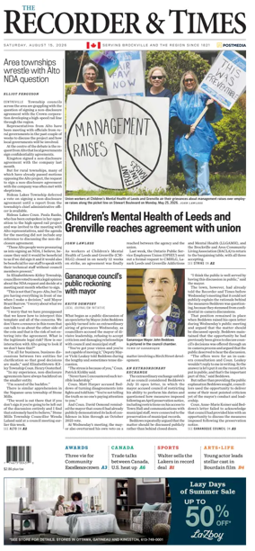 Cover of The Recorder & Times (Brockville)