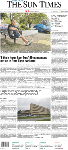 Cover of The Sun Times (Owen Sound)